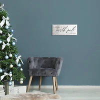 Stupell Industries Love You to North Pole Phrase Romantic Christmas Wood Wall Plaque