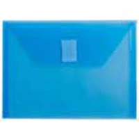 JAM Paper 5.5" x 7.5" Plastic Booklet Envelopes with Hook & Loop Closure