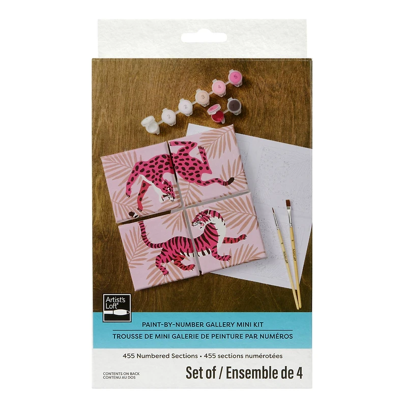 Tigers Paint-by-Number Gallery Mini Kit by Artist's Loft®