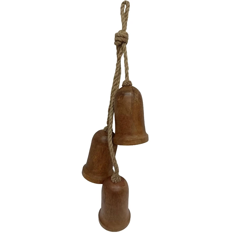 20" Brown Triple Wood Bells Wall Décor by Ashland®