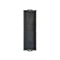 Hello Honey® Black Rattan & Wood Tray with Handles