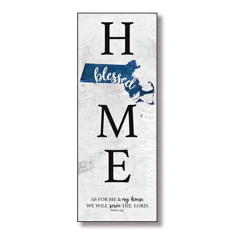 Blessed Massachusetts Home Wall Plaque