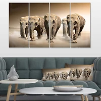 Designart - Walking Herd of Elephants