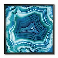 Stupell Industries Agate Crystal Pattern Blue Abstract Design Wall Art
