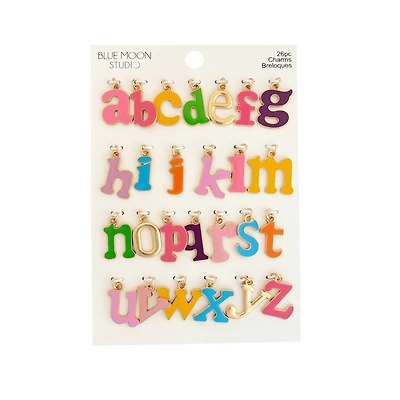 Blue Moon Studio™ Multicolor Alphabet Charm Set