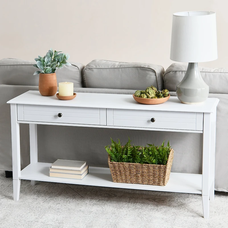 Hello Honey® Pleasantville White Console Table with 2 Drawers