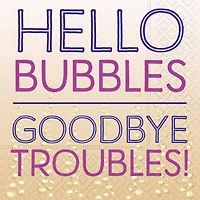JAM Paper Hello Bubbles Cocktail Napkins, 40ct.