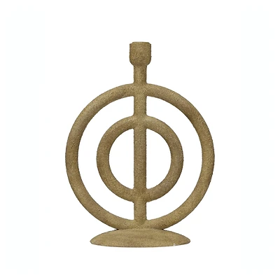 Hello Honey® 13" Sand Ringed Taper Candle Holder