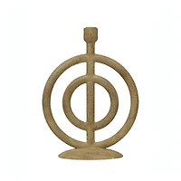 Hello Honey® 13" Sand Ringed Taper Candle Holder