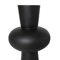 Black Glass Trumpet Vase Set