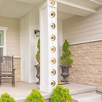 Glitzhome® 8.5ft. Faux Copper Patina Finish Sun & Moon Rain Chain