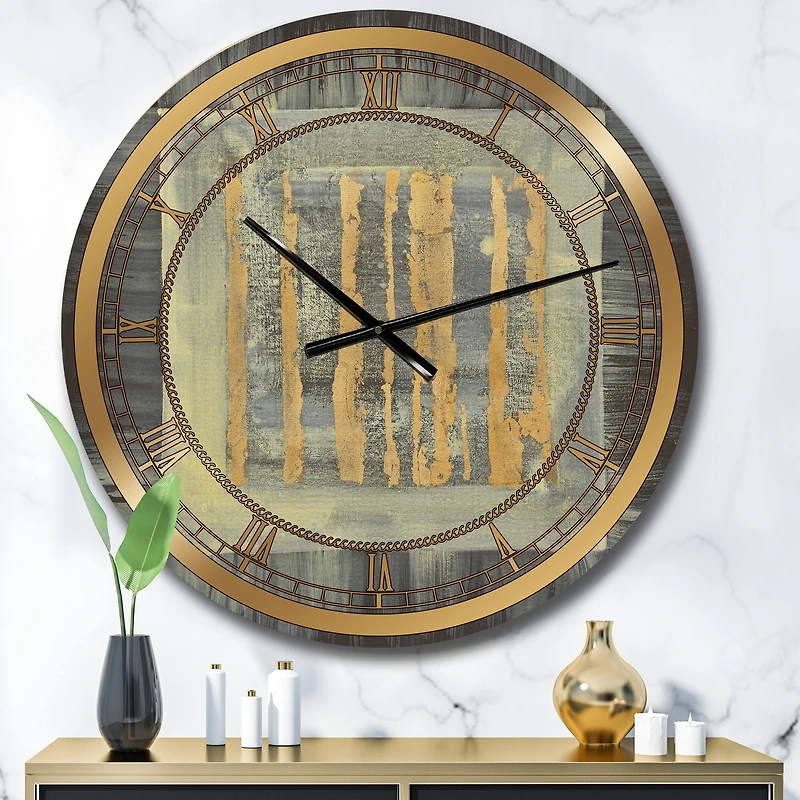 Designart 'Galm Abstract Ii Glam Wall Clock