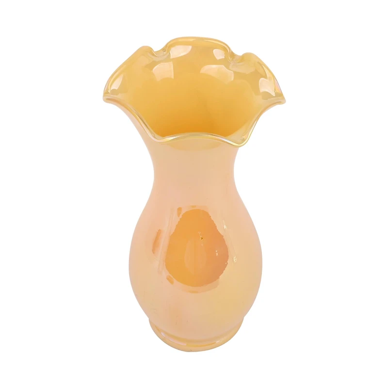 10" Yellow Iridescent Glass Vase by Ashland®