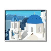 Stupell Industries Cliffside European Church Gray Framed Wall Art