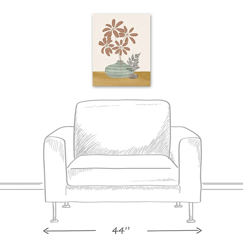 Warm Schefflera Vace 16" x 20" Canvas Wall Art