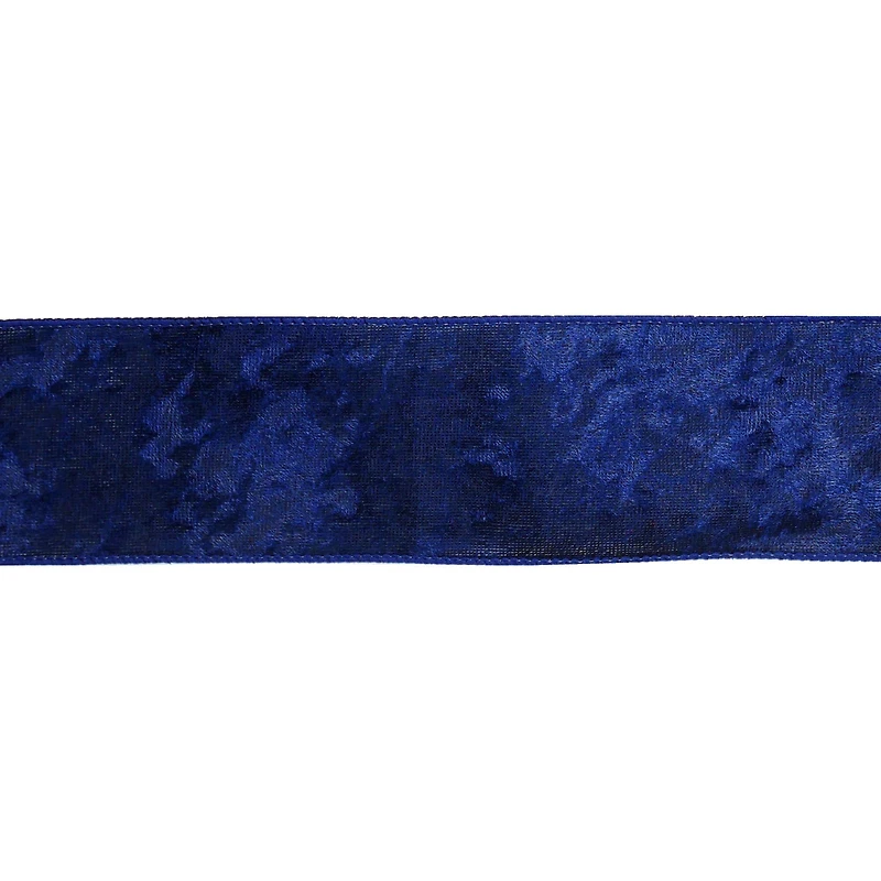 2.5" x 20ft. Navy Velvet Wired Ribbon by Celebrate It®