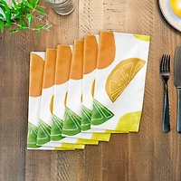 Citrus Fruit Pattern 10" x 10" Cotton Twill Napkin