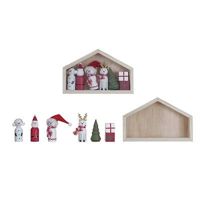 Hello Honey® Wood Holiday Icons in House Set