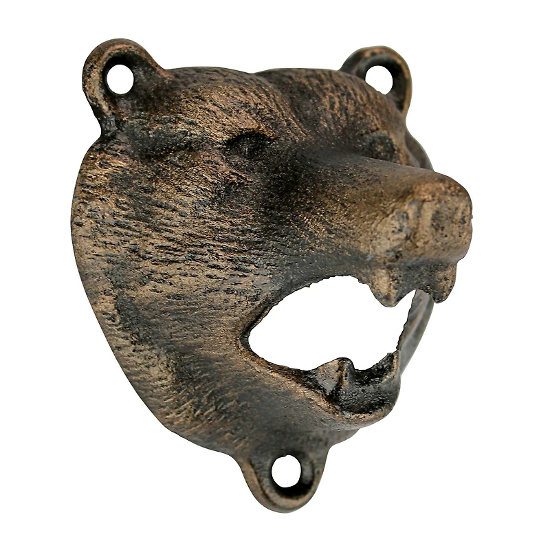 Design Toscano 3.5" Grizzly Bear of the Woods Cast Iron Bottle Opener