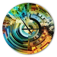 Designart 'Paths Of Stained Glass Modern Wall Clock