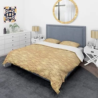 Designart 'Golden Clouds In The Sky' Mid-Century Duvet Cover Set