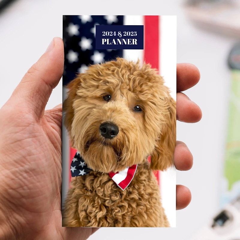 2024-2025 USA Doodle Dog Monthly Pocket Planner