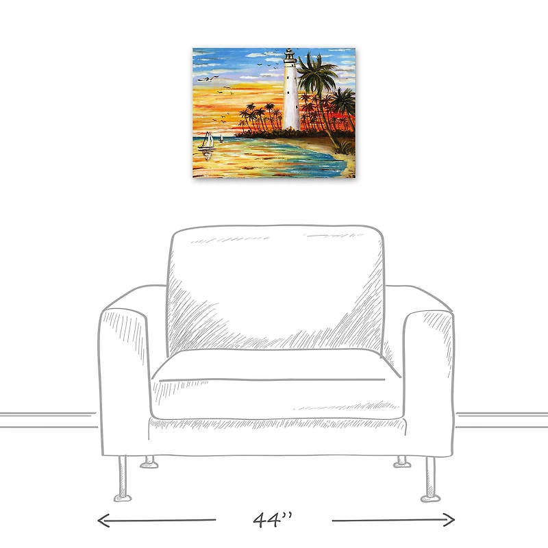 Lighthouse View 20" x 16" Canvas Wall Art
