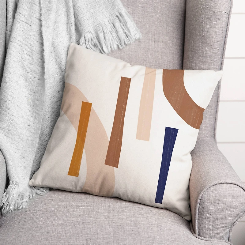 Fall Abstract Arches & Lines Indoor/Outdoor Pillow