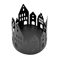 4.25" Black Metal Houses Candle Holder by Ashland®