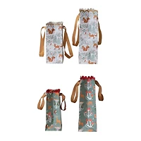 Hello Honey® Woodland Flora & Fauna Scalloped Paper Gift Bag Set