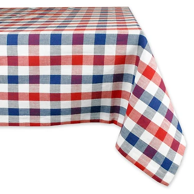DII® 84" Red, White & Blue Check Tablecloth