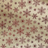 Red Foil Snowflakes Kraft Premium Gift Wrap by Celebrate It™