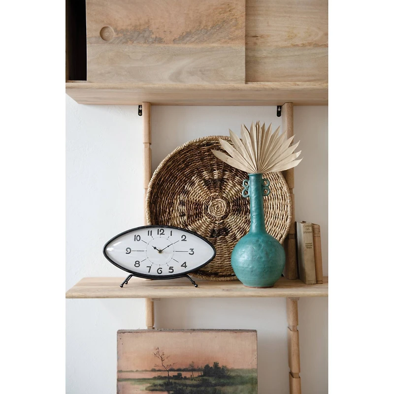 Hello Honey® Metal Retro Oval Mantel Clock