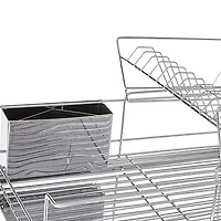 MegaChef 15.5" Stainless Iron Dish Rack with Shelf