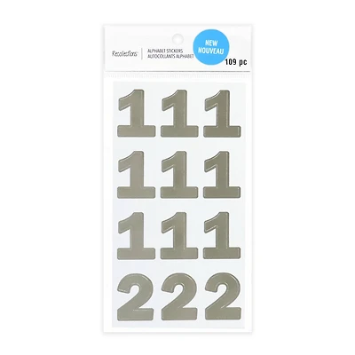 Silver Foil Number Stickers by Recollections™