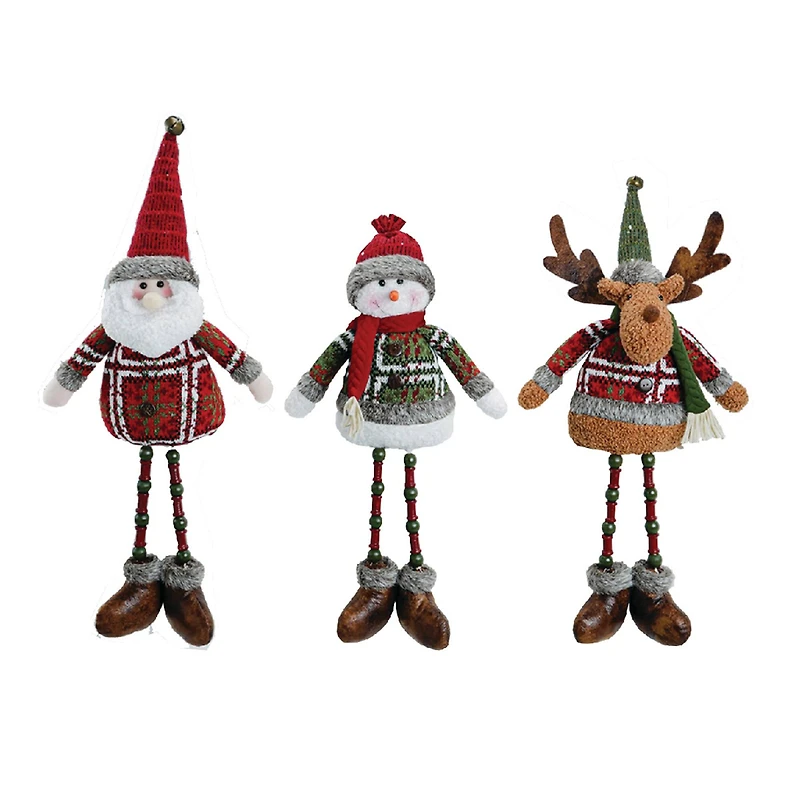 Santa's Workshop 17.5" Xmas Time Sitters Set