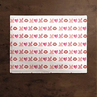 Lipstick XO Pattern 14" x 18" Cotton Twill Placemat