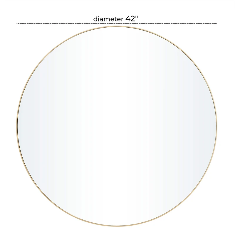 Gold Contemporary Wall Mirror, 42" x 2" x 42"