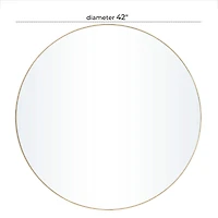 Gold Contemporary Wall Mirror, 42" x 2" x 42"