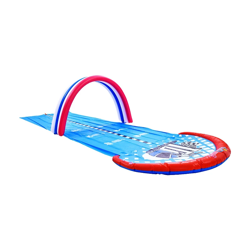 Pool Central® 16ft. Inflatable Ground Race Track Water Slide