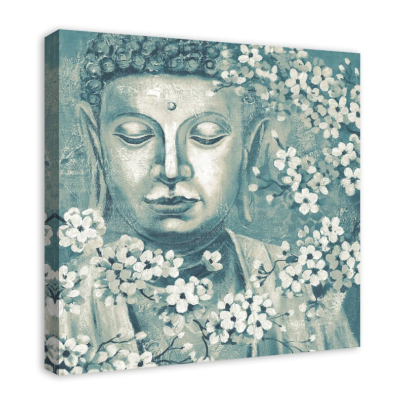 Teal & Cream Buddha Canvas Wall Art