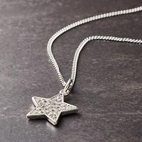 Charmalong™ Silver Plated & Stone Paved Star Charm by Bead Landing™
