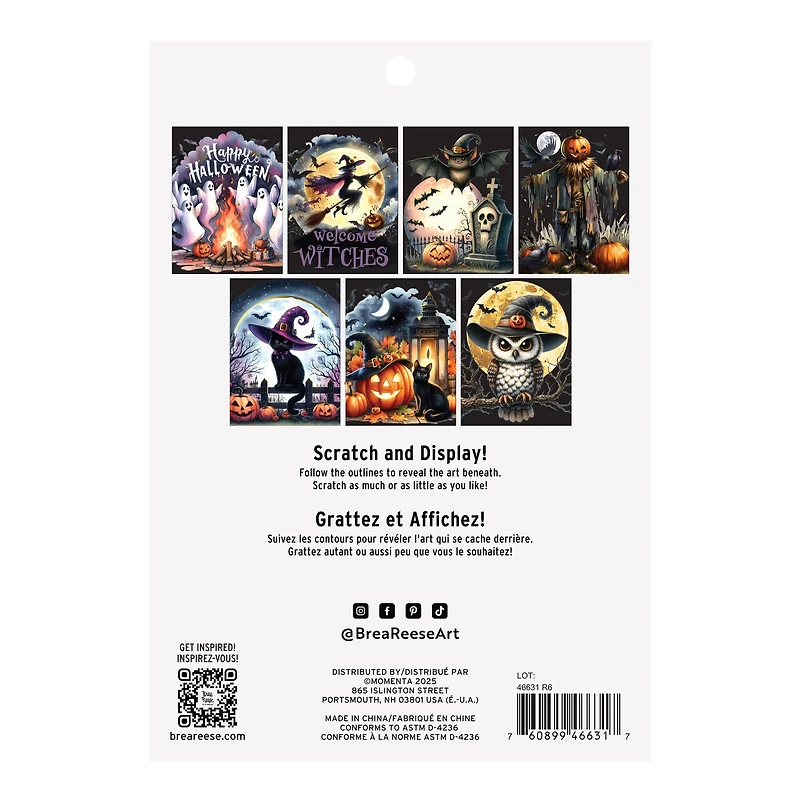 Brea Reese™ 6" x 8" Funky Frights Scratch Art Paper Pad