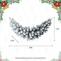 Glitzhome® 36" Pre-Lit Snow Flocked Christmas Swag with LED Lights