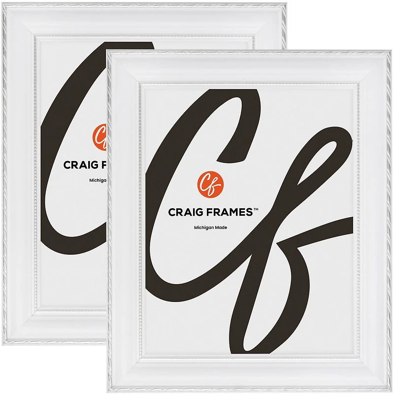 2 Pack: Craig Frames Victoria White & Silver Picture Frame