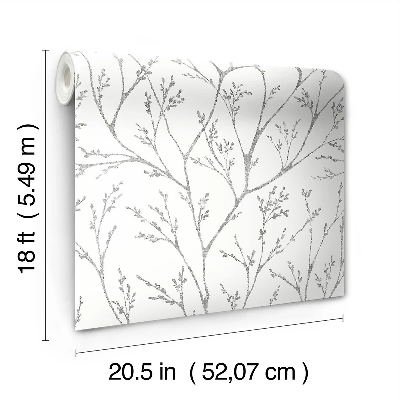 RoomMates Gray Tree Branches Peel & Stick Wallpaper