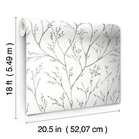 RoomMates Gray Tree Branches Peel & Stick Wallpaper