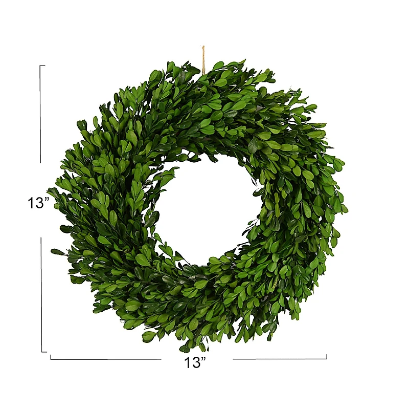 Hello Honey® 13" Green Boxwood Wreath