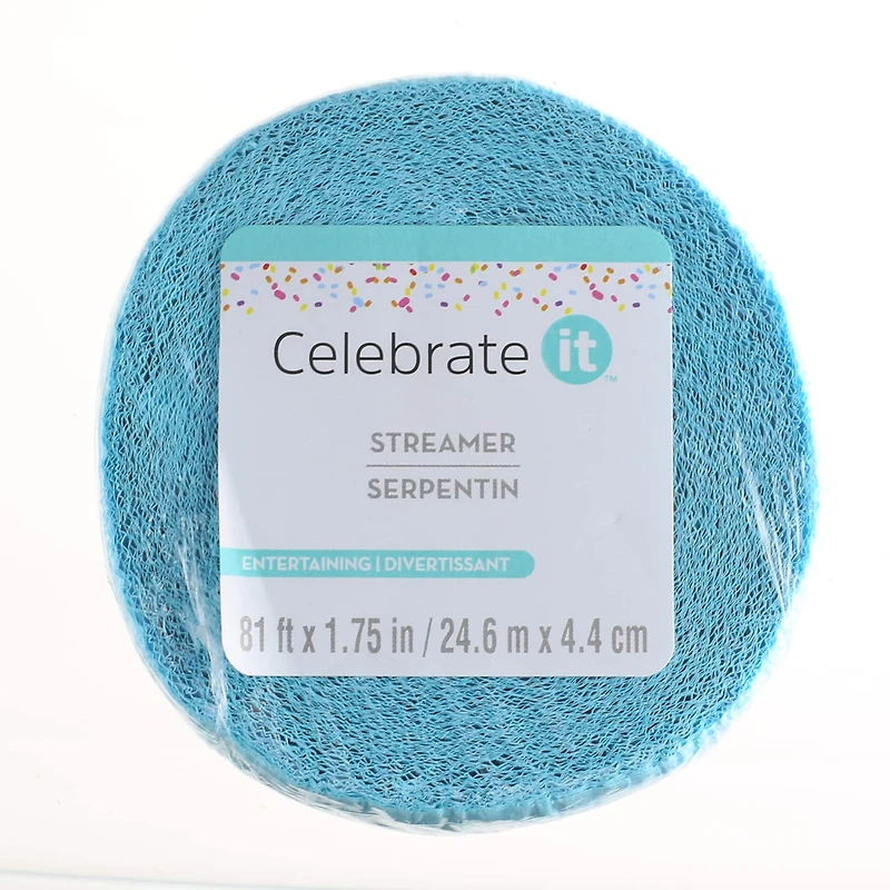 12 Pack: 81ft. Teal Crepe Streamer by Celebrate It™