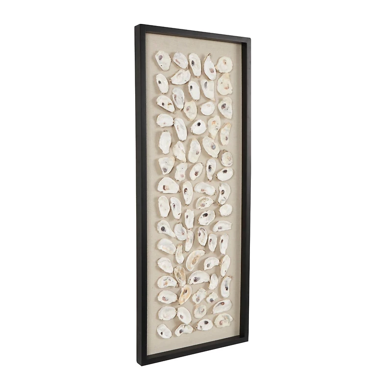Cream Shell Wall Décor with Black Frame